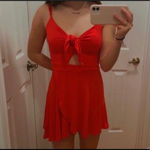 Red Cut Out Romper🤍